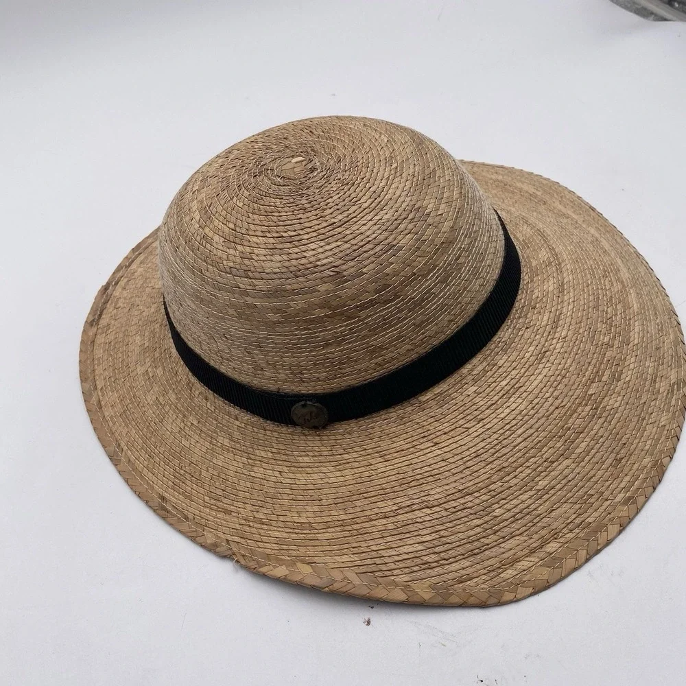 Natural Straw Sun Hat with Black Band